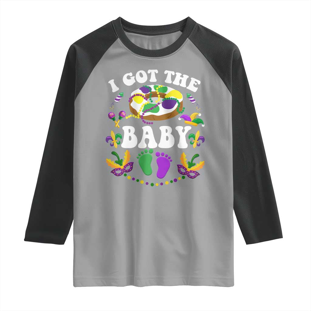 Mardi Gras Raglan Shirt I Got The Baby Funny Pregnancy Announcement