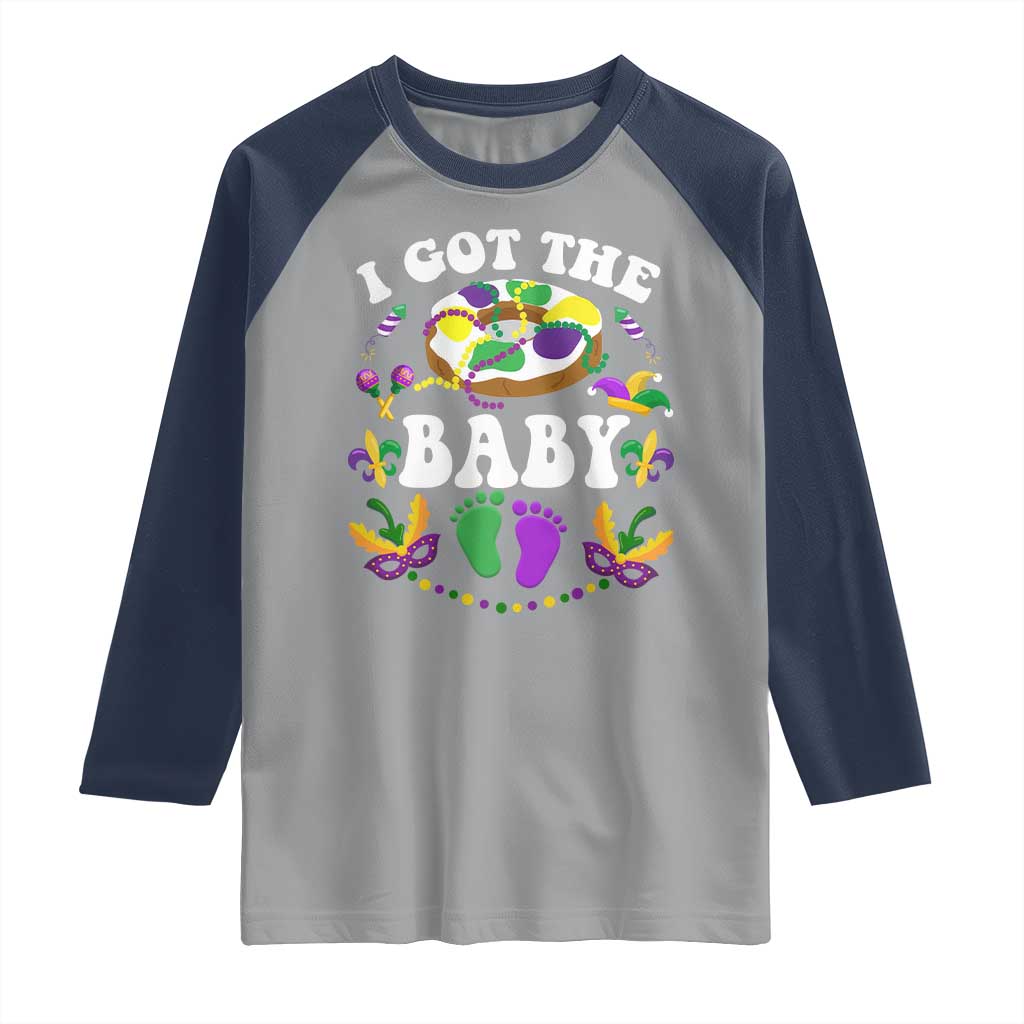 Mardi Gras Raglan Shirt I Got The Baby Funny Pregnancy Announcement