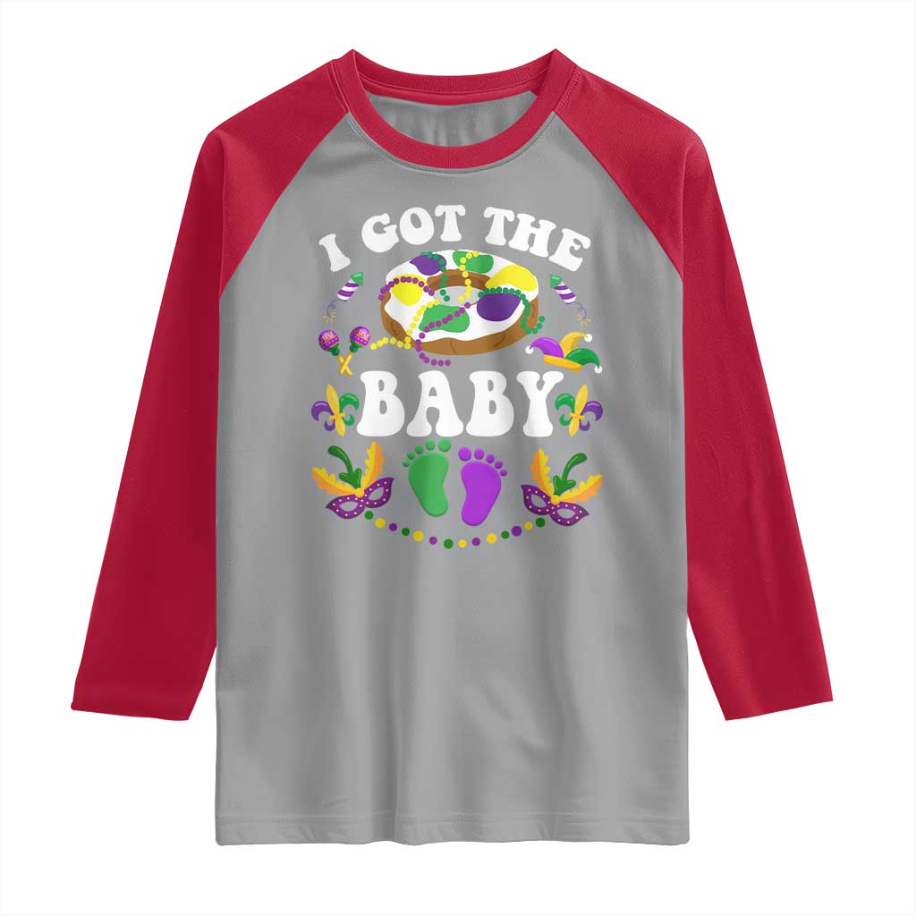 Mardi Gras Raglan Shirt I Got The Baby Funny Pregnancy Announcement
