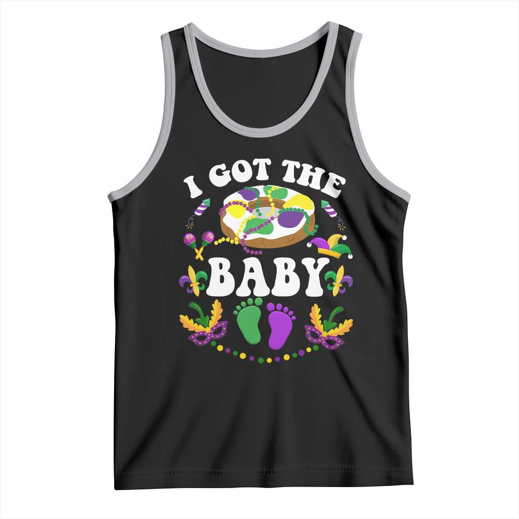 Mardi Gras Tank Top I Got The Baby Funny Pregnancy Announcement