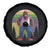 Funny Mardi Gras Bigfoot Sasquatch Funny Fat Tuesday Parade Spare Tire Cover