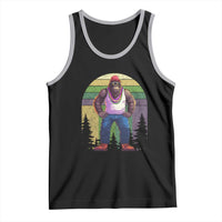 Funny Mardi Gras Bigfoot Sasquatch Funny Fat Tuesday Parade Tank Top