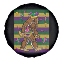 Mardi Gras Bigfoot Sasquatch Funny Fat Tuesday Parade Spare Tire Cover