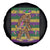Mardi Gras Bigfoot Sasquatch Funny Fat Tuesday Parade Spare Tire Cover