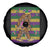 Mardi Gras Bigfoot Sasquatch Funny Fat Tuesday Parade Spare Tire Cover