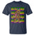 Mardi Gras Bigfoot Sasquatch Funny Fat Tuesday Parade T Shirt