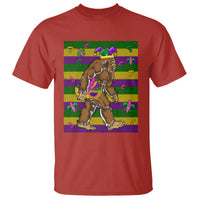 Mardi Gras Bigfoot Sasquatch Funny Fat Tuesday Parade T Shirt - Wonder Print Shop