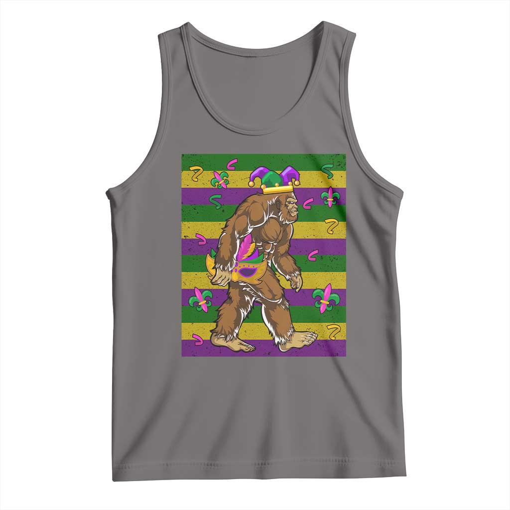 Mardi Gras Bigfoot Sasquatch Funny Fat Tuesday Parade Tank Top