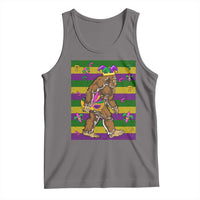 Mardi Gras Bigfoot Sasquatch Funny Fat Tuesday Parade Tank Top
