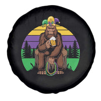 Mardi Gras Bigfoot Sasquatch Funny Beer Lover Spare Tire Cover