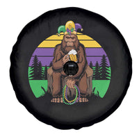 Mardi Gras Bigfoot Sasquatch Funny Beer Lover Spare Tire Cover