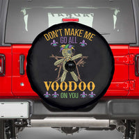 Mardi Gras Spare Tire Cover Don't Make Me Go All Voodoo On You Creepy Doll