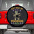 Mardi Gras Spare Tire Cover Don't Make Me Go All Voodoo On You Creepy Doll