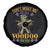 Mardi Gras Spare Tire Cover Don't Make Me Go All Voodoo On You Creepy Doll