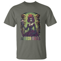 Mardi Gras T Shirt Voodoo Queen Skeleton Witch Creepy Skull - Wonder Print Shop