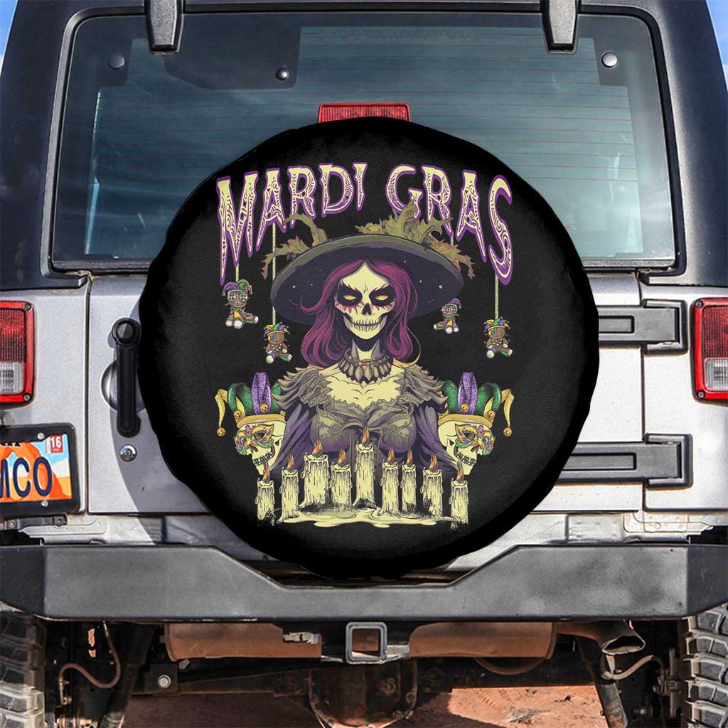 Mardi Gras Spare Tire Cover Voodoo Queen Creepy Doll