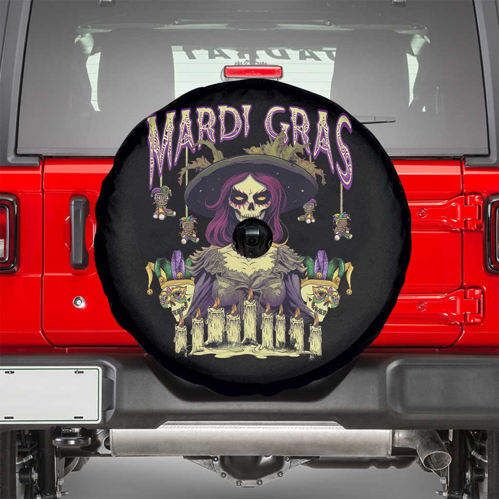 Mardi Gras Spare Tire Cover Voodoo Queen Creepy Doll
