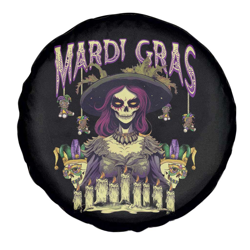 Mardi Gras Spare Tire Cover Voodoo Queen Creepy Doll