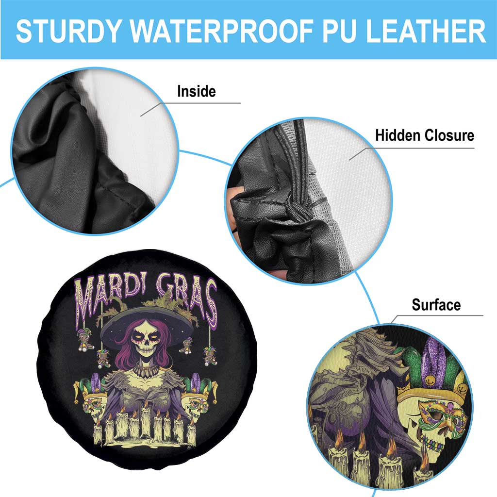Mardi Gras Spare Tire Cover Voodoo Queen Creepy Doll