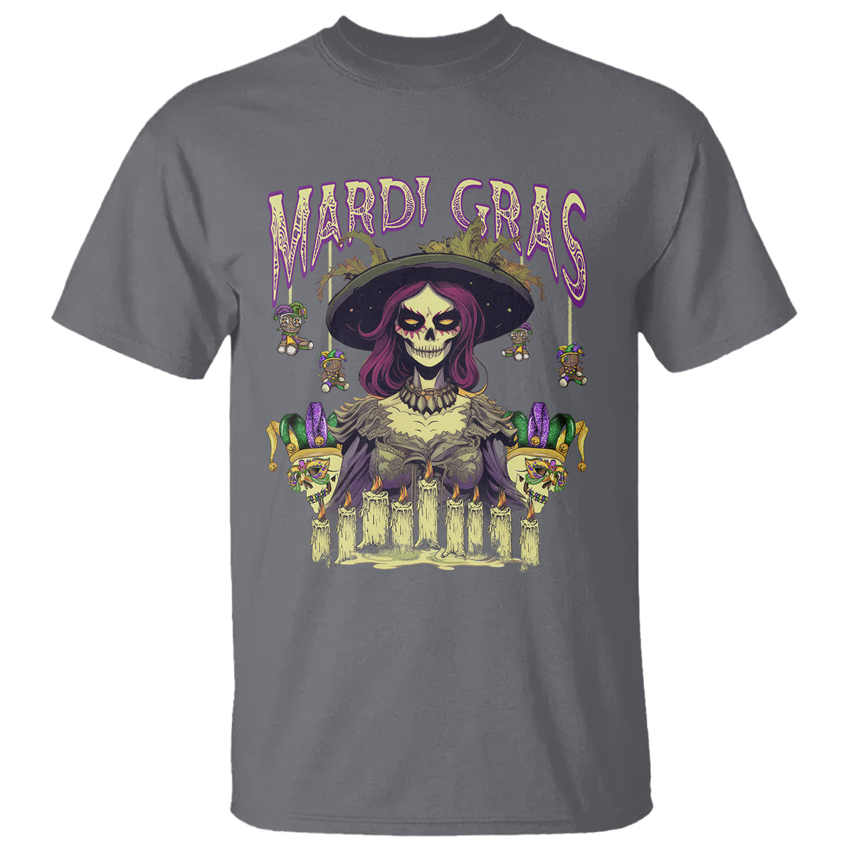Mardi Gras T Shirt Voodoo Queen Creepy Doll - Wonder Print Shop