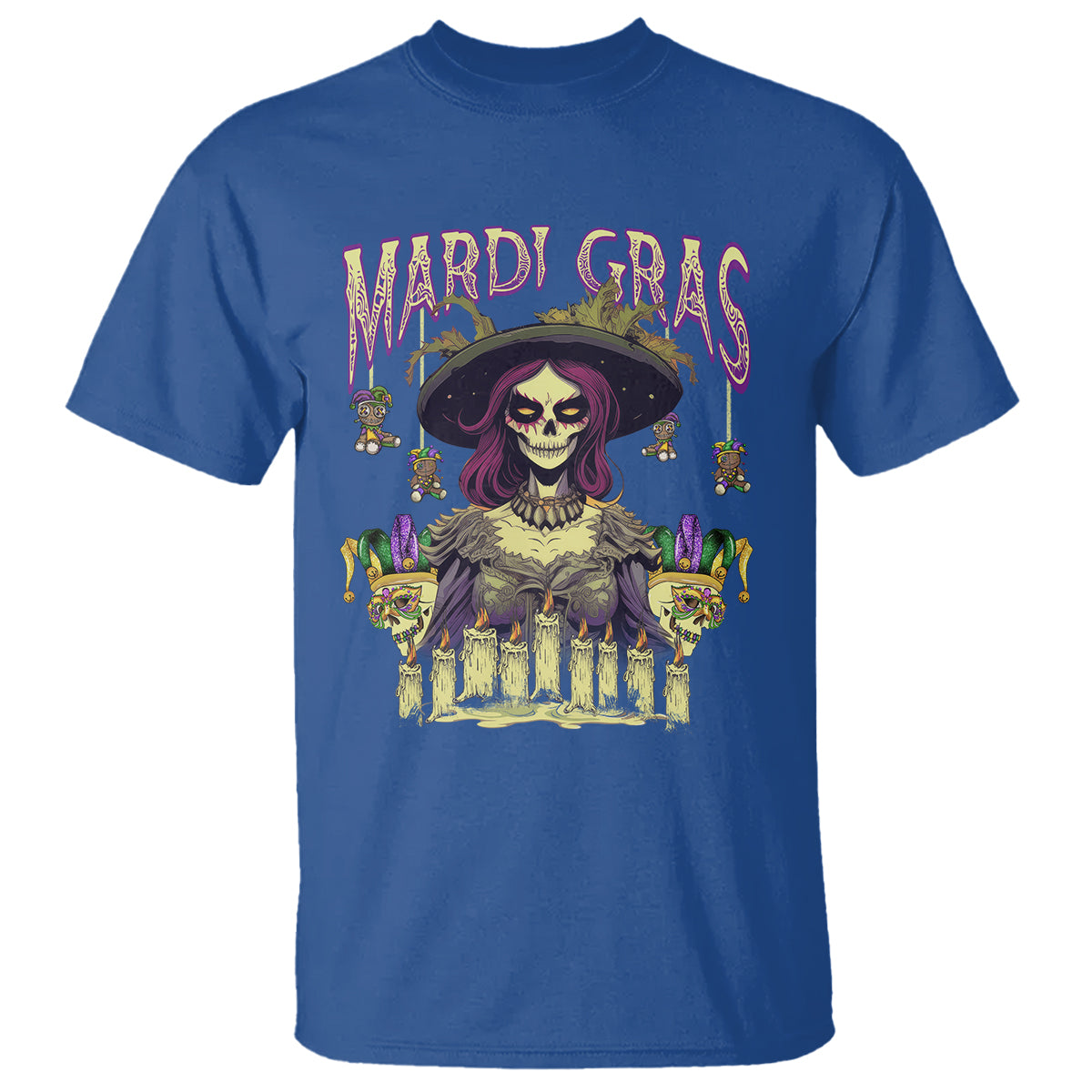 Mardi Gras T Shirt Voodoo Queen Creepy Doll - Wonder Print Shop