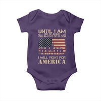 Patriotic Baby Onesie Until I Am Out Of Blood I Will Fight For America
