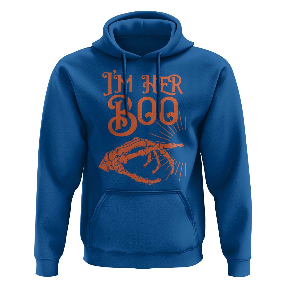 Halloween Couple Matching Hoodie I'm Her Boo Skeleton Hand - Wonder Print Shop