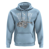 Halloween Couple Matching Hoodie He's My Treat Skeleton Hand - Wonder Print Shop