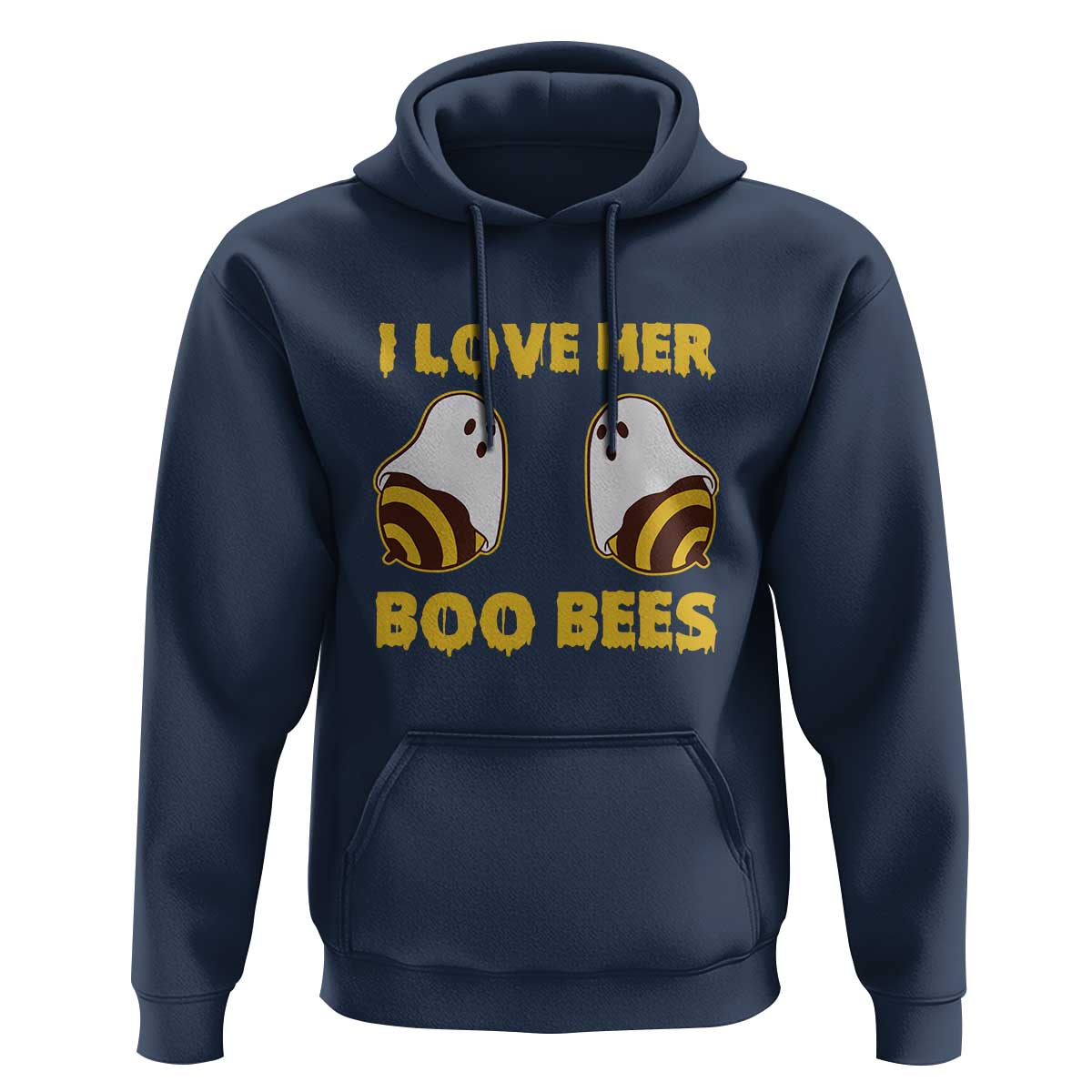 Halloween Couple Matching Hoodie I Love Her Boo Bees - Wonder Print Shop