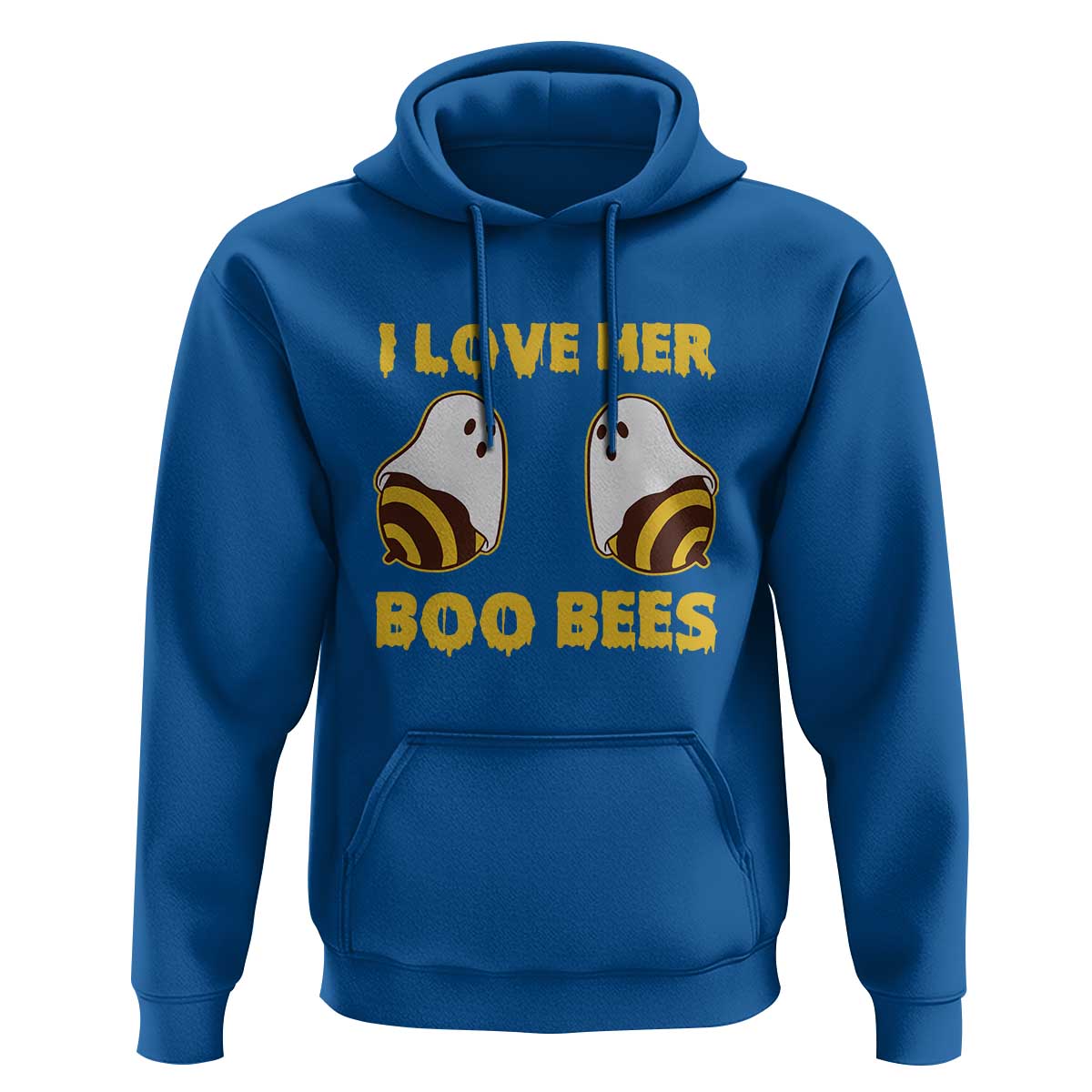 Halloween Couple Matching Hoodie I Love Her Boo Bees - Wonder Print Shop
