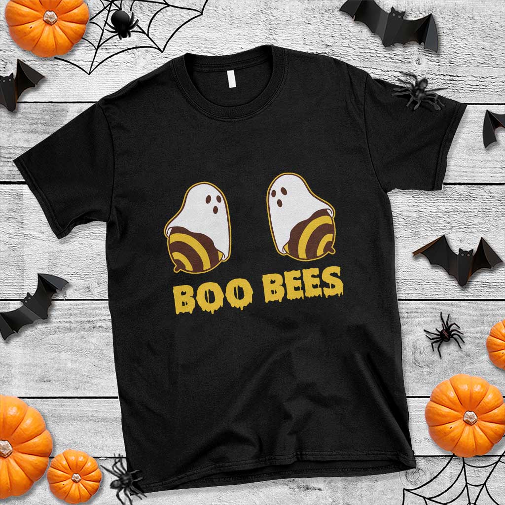 Halloween Couple Matching T Shirt Boo Bees Funny Ghost Bee - Wonder Print Shop