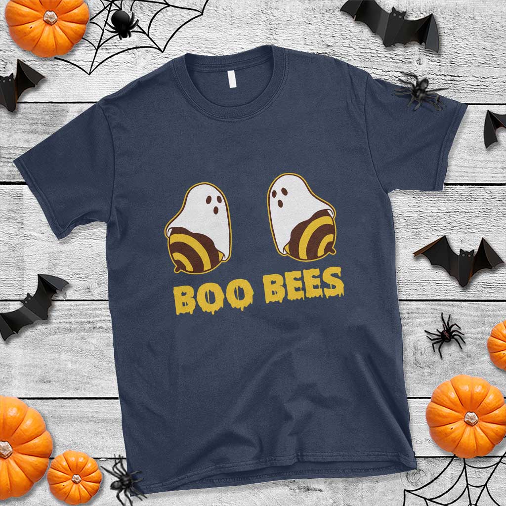 Halloween Couple Matching T Shirt Boo Bees Funny Ghost Bee - Wonder Print Shop