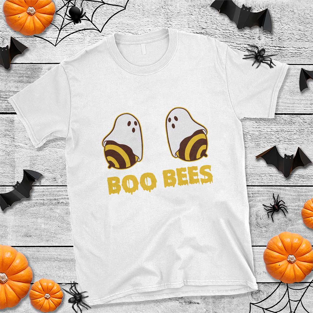 Halloween Couple Matching T Shirt Boo Bees Funny Ghost Bee - Wonder Print Shop