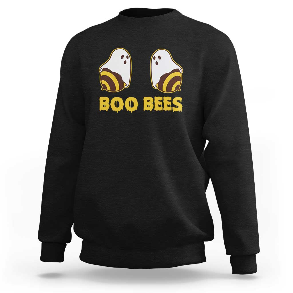 Halloween Couple Matching Sweatshirt Boo Bees Funny Ghost Bee - Wonder Print Shop