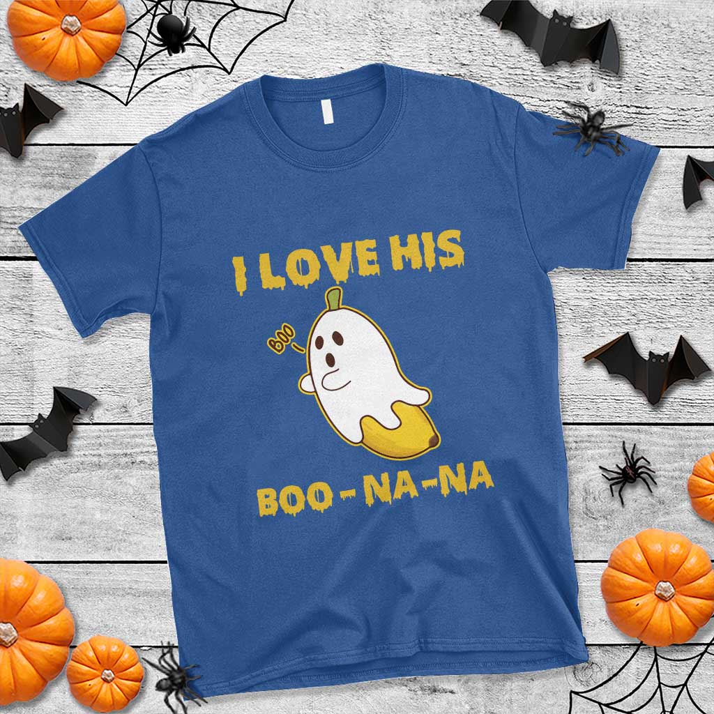 Halloween Couple Matching T Shirt I Love His Boo-na-na - Wonder Print Shop