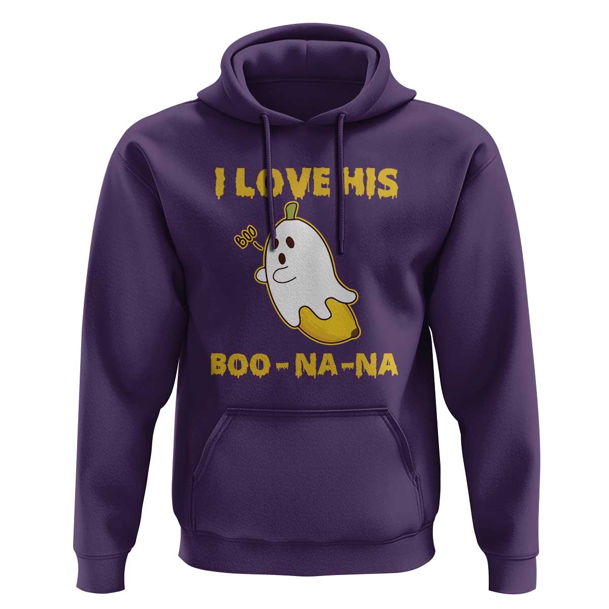 Halloween Couple Matching Hoodie I Love His Boo-na-na - Wonder Print Shop