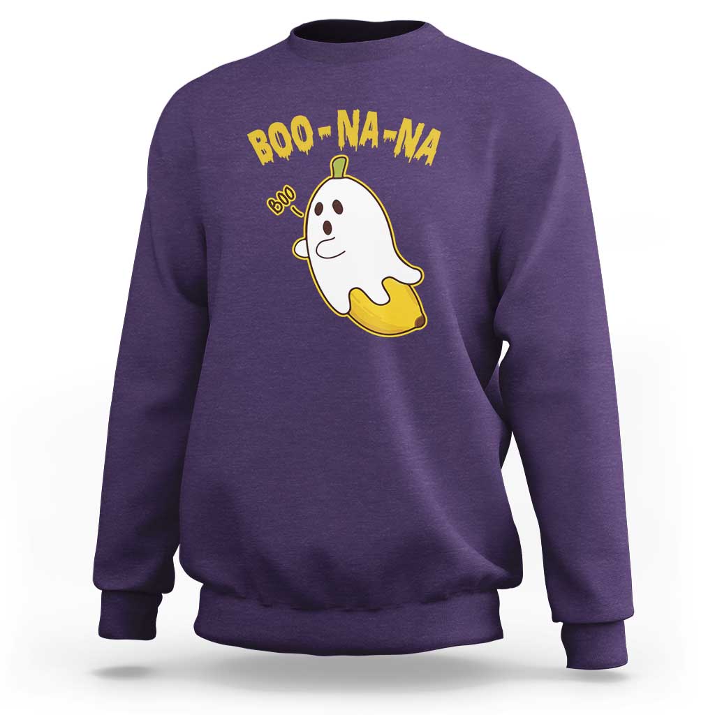 Halloween Couple Matching Sweatshirt Boo-na-na Cute Ghost Banana - Wonder Print Shop