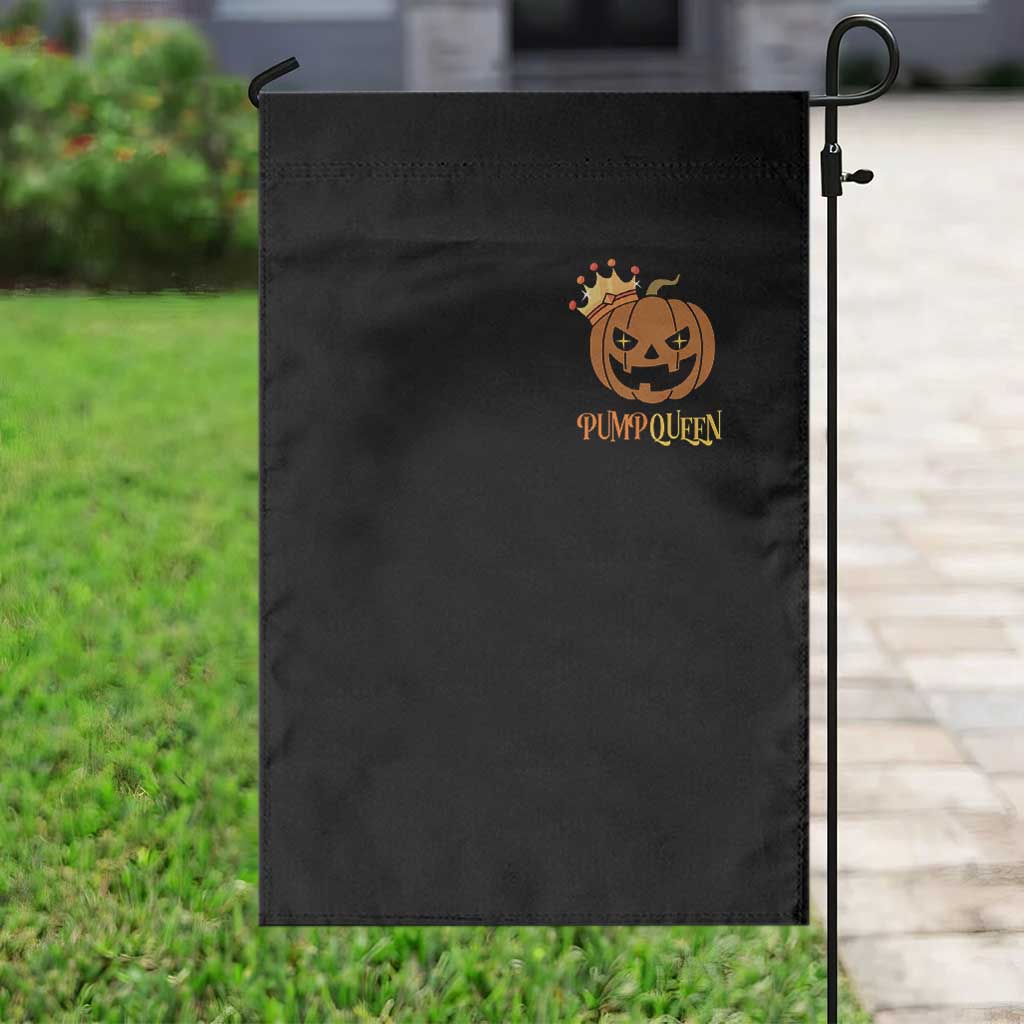 Halloween Couple Matching Garden Flag Pumpqueen Funny Spooky Pumpkin - Wonder Print Shop