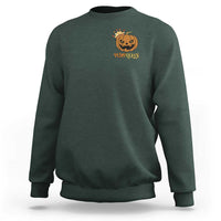 Halloween Couple Matching Sweatshirt Pumpqueen Funny Spooky Pumpkin - Wonder Print Shop