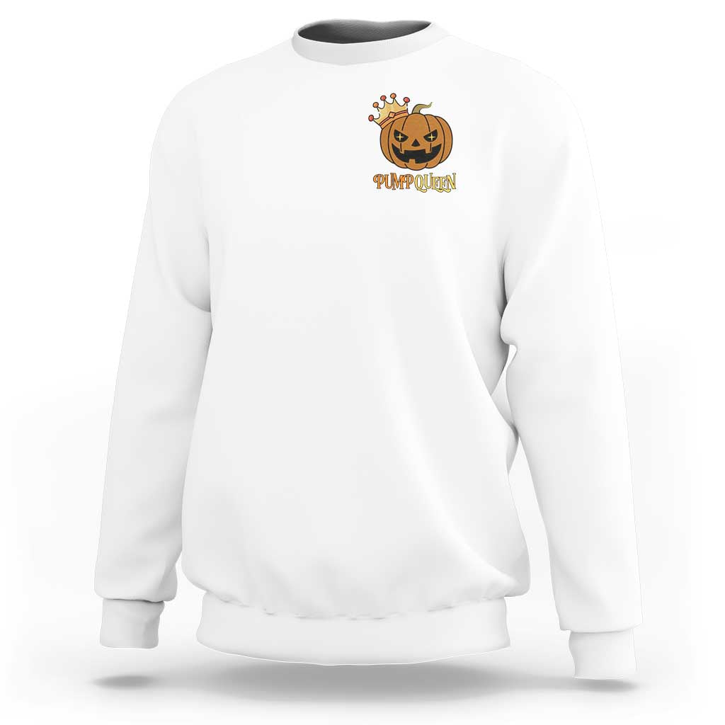 Halloween Couple Matching Sweatshirt Pumpqueen Funny Spooky Pumpkin - Wonder Print Shop