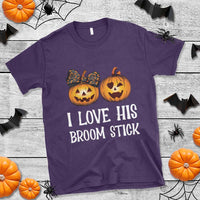Halloween Couple Matching T Shirt I Love His Broom Stick - Wonder Print Shop