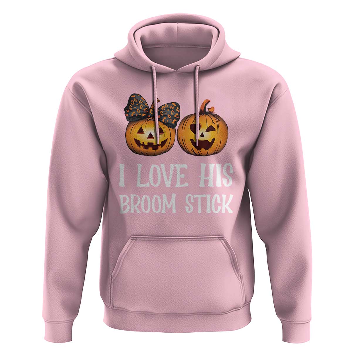 Halloween Couple Matching Hoodie I Love His Broom Stick - Wonder Print Shop
