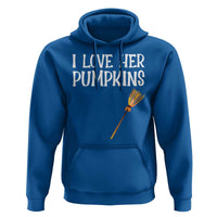 Halloween Couple Matching Hoodie I Love Her Pumpkins - Wonder Print Shop