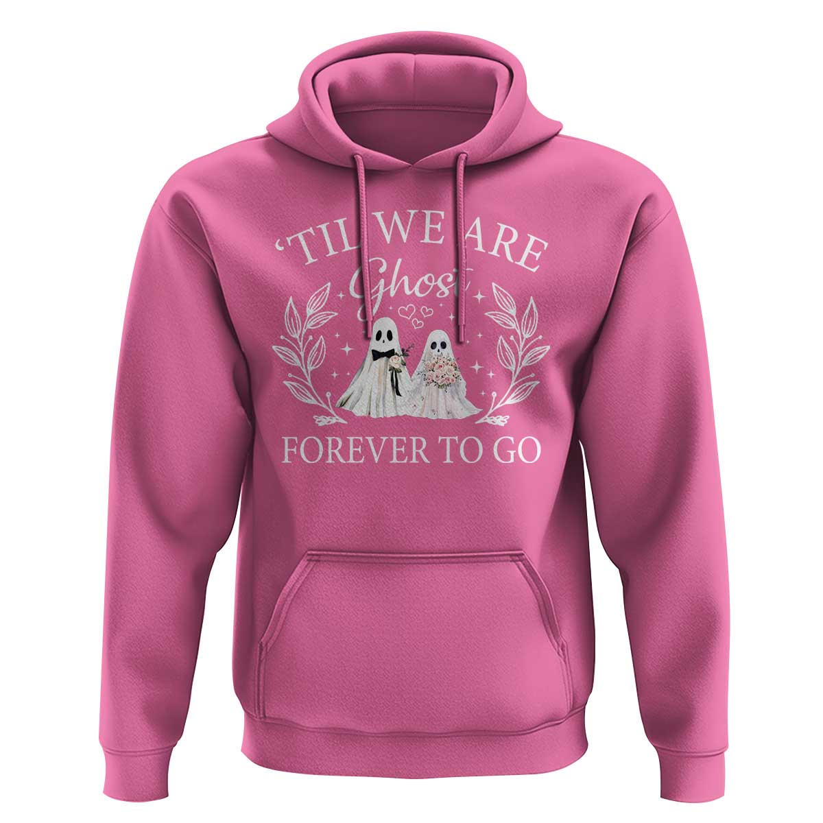 Halloween Couple Matching Hoodie Til We Are Ghosts Forever To Go Ghost Bride Groom - Wonder Print Shop