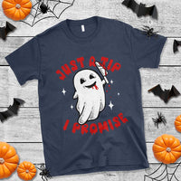Funny Halloween T Shirt Cute Ghost Just The Tip I Promise - Wonder Print Shop