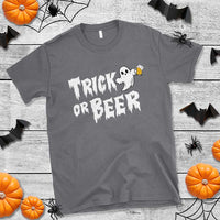 Funny Halloween Beer T Shirt Trick Or Beer Drinking Ghost - Wonder Print Shop