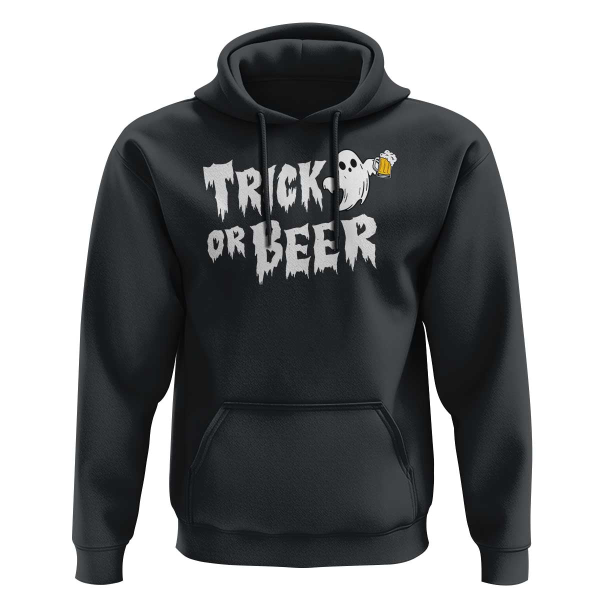 Funny Halloween Beer Hoodie Trick Or Beer Drinking Ghost