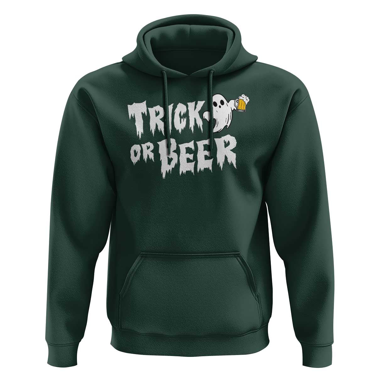 Funny Halloween Beer Hoodie Trick Or Beer Drinking Ghost
