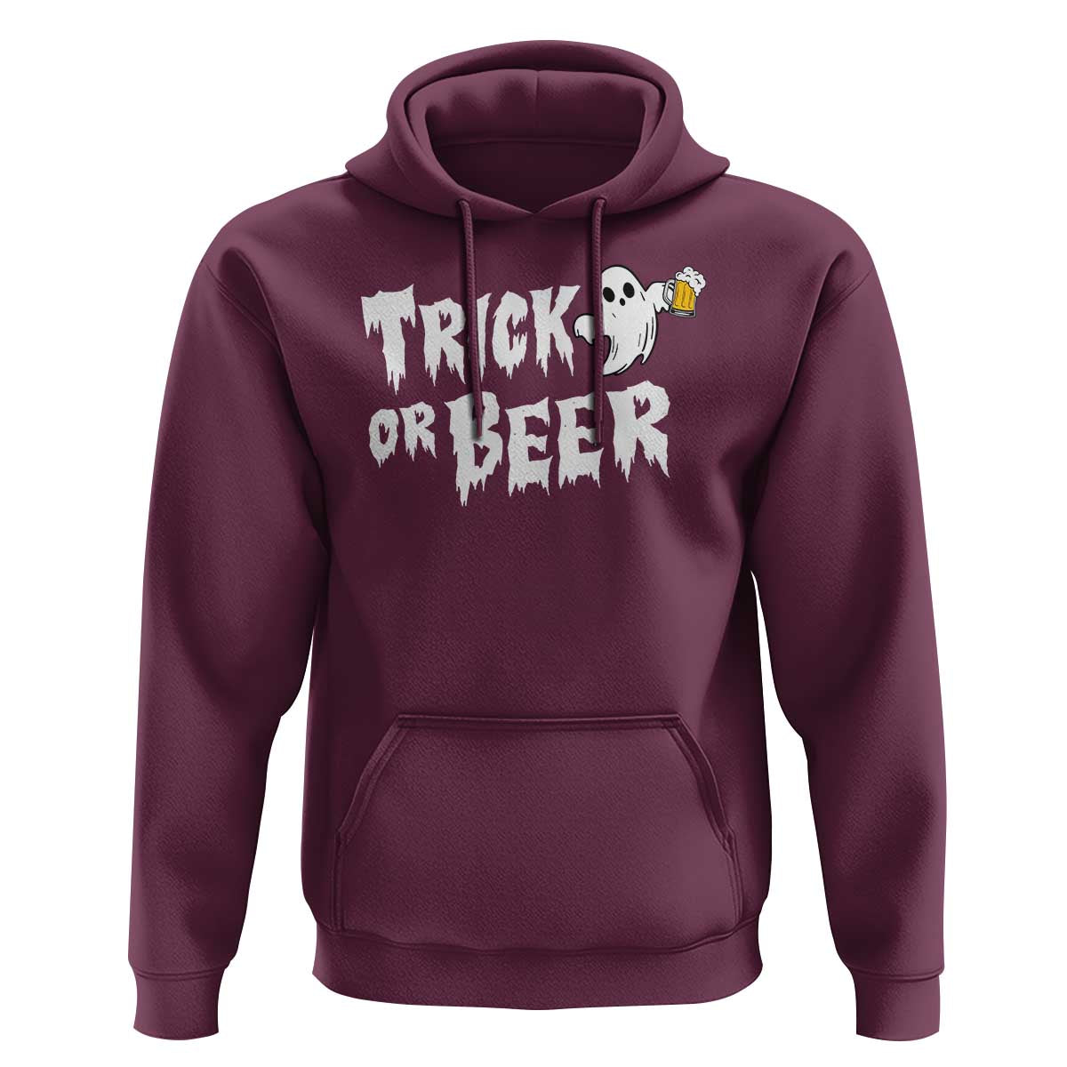 Funny Halloween Beer Hoodie Trick Or Beer Drinking Ghost