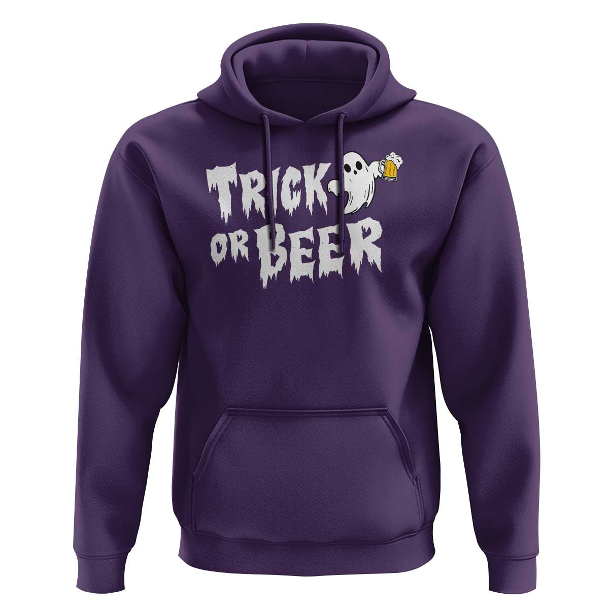 Funny Halloween Beer Hoodie Trick Or Beer Drinking Ghost